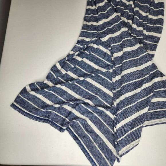 Madewell  Navy Gray Striped Racerback Maxi Dress Size Medium - Picture 6 of 9